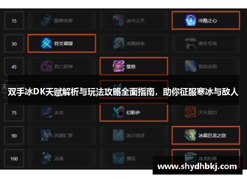 双手冰DK天赋解析与玩法攻略全面指南，助你征服寒冰与敌人